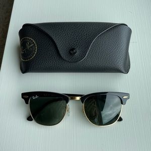 Excellent - Rare Size 49mm Classic Ray-Ban Clubmaster Sunglasses